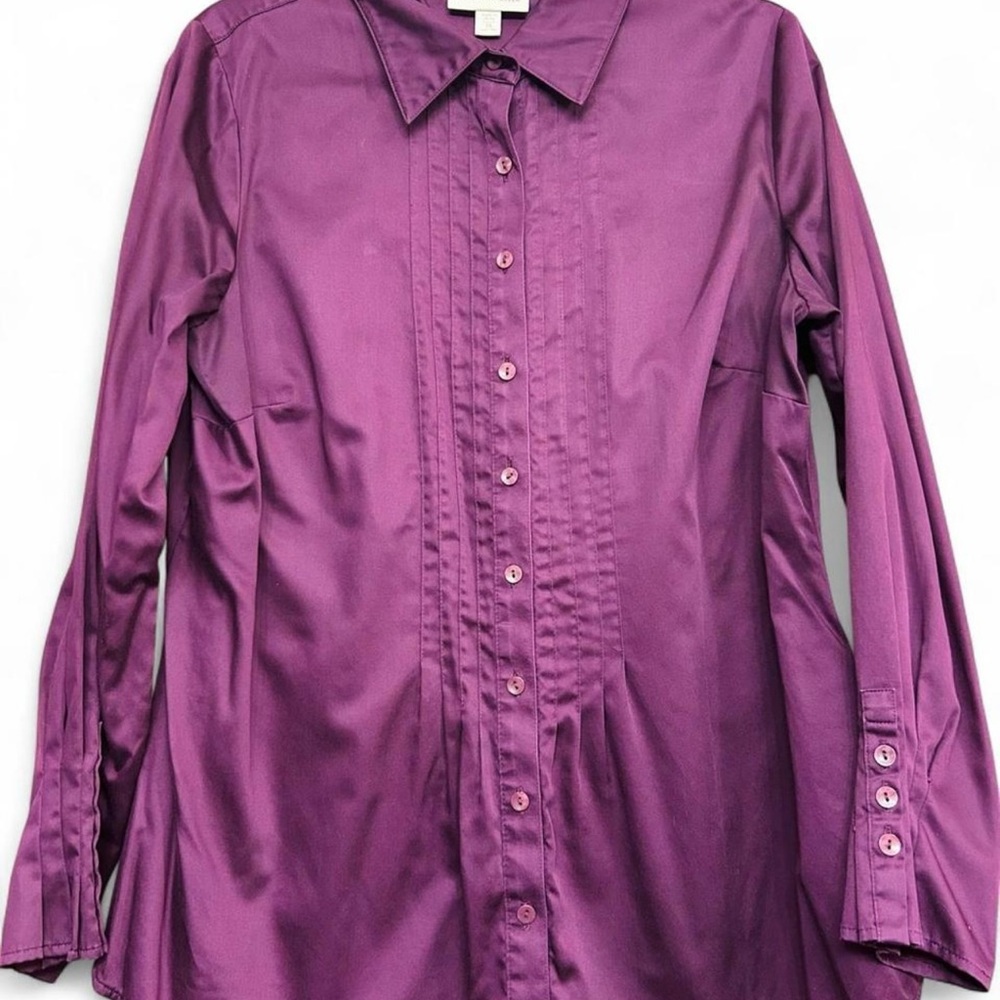 Women's Purple Button-Up Shirt